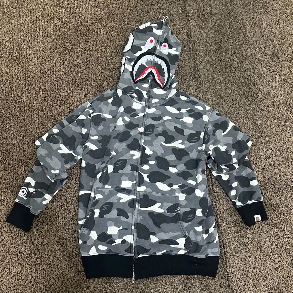 Bape city camo shark WGM full zip hoodie